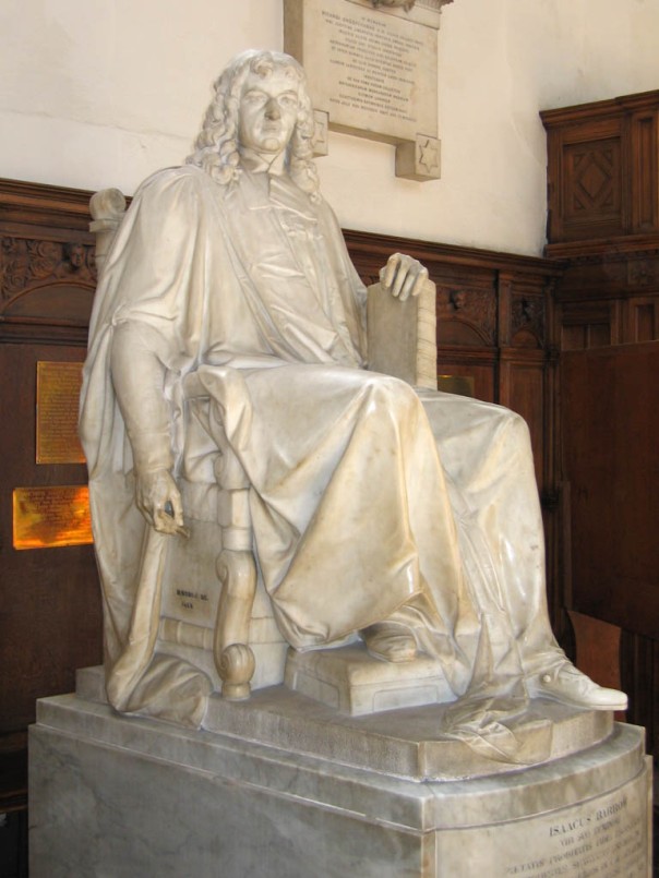 Statue of Isaac Barrow in the Chapel of Trinity College 